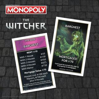 Zestaw Monopoly z serii Wiedźmin.