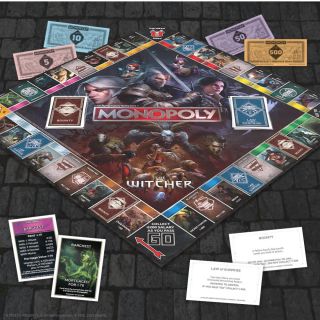Zestaw Monopoly z serii Wiedźmin.