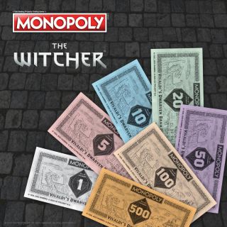 Zestaw Monopoly z serii Wiedźmin.