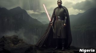 Państwa świata jako Jedi wg AI -