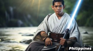 Państwa świata jako Jedi wg AI -