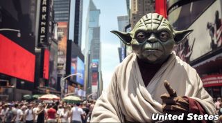 Państwa świata jako Jedi wg AI -