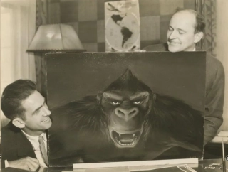 Merian C. Cooper (z prawej) i Ernest Schoedsack w trakcie tworzenia "King Konga)