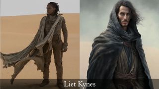 Kynes w filmie i wg opisu z książki (AI)