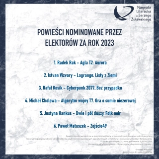 Nagroda Literacka im. Jerzego Żuławskiego - nominacje za 2023
