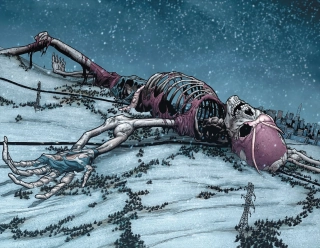 Co ciekawe, szczątki Giant Mana pojawiały się także w słynnym komiksie Staruszek Logan ze scenariuszem Marka Millara – przy czym wówczas chodziło o Hanka Pyma. 