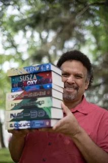 Neal Shusterman podczas wizyty w Polsce