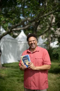 Neal Shusterman podczas wizyty w Polsce