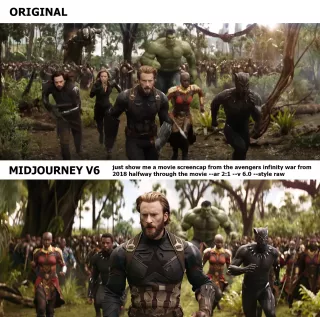 Dowód na treningi Midjourney na zwiastunach