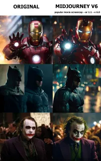 Takie obrazy z kolei Midjourney generowało po wprowadzeniu monitu "Movie Screencap" - bez podawania tytułu filmu