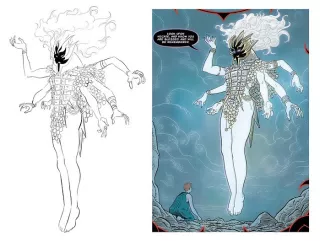 Absolute Wonder Woman - szkice koncepcyjne Zatanny, Hadesa i Persefony