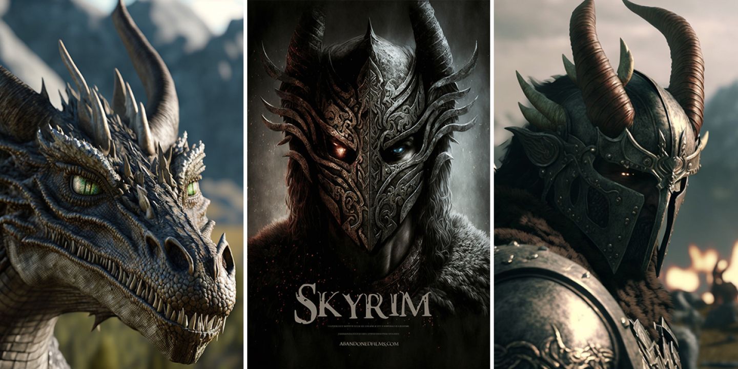 Skyrim - kultowe RPG jako epicki film fantasy od słynnego reżysera. AI ...