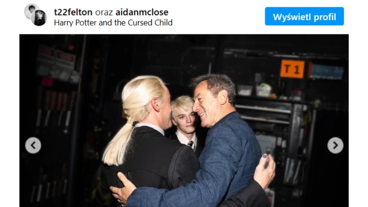 Draco, Lucjusz i Scorpius na jednym zdjęciu. Tom Felton dziękuje „ojcu” i „synowi”