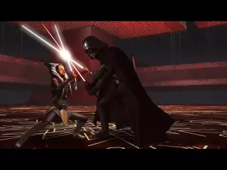 6. Ahsoka Tano vs. Darth Vader (Star Wars: Rebelianci)