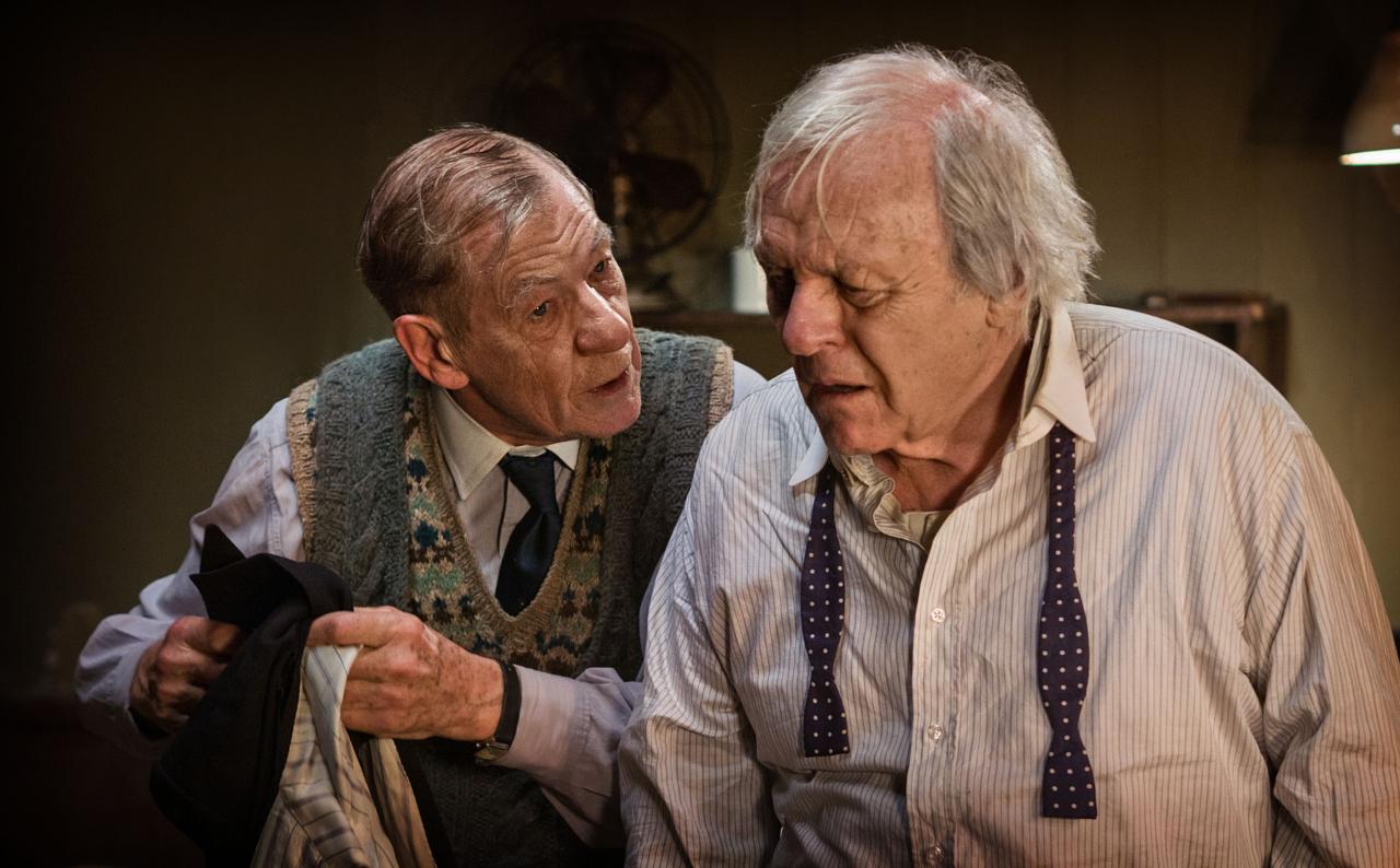 Anthony Hopkins i Ian McKellen na plakacie filmu The Dresser stacji Starz