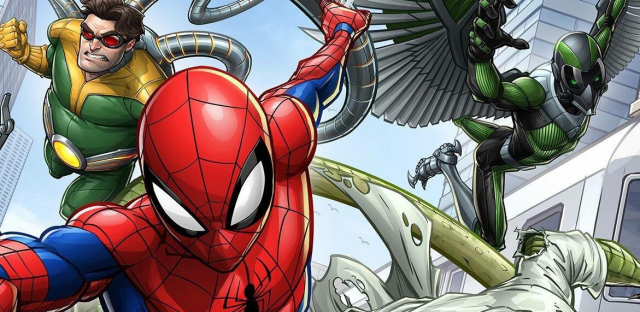     Animowany Spider-Man tak dobrze jeszcze nie wyglądał. Grafika ze złoczyńcami