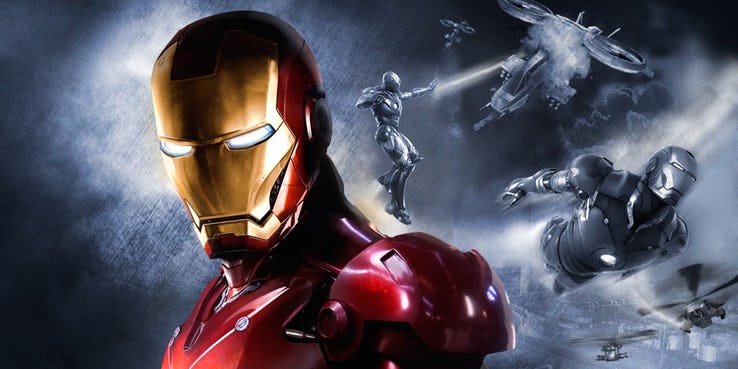 W filmie Iron Man 3 Tony posiada już pokaźną ilość zbroi herosa; sęk w tym, że według oficjalnej linii czasowej nie miał zbyt wiele czasu na rozwijanie coraz to nowszych modeli - trylogia Iron Mana rozgrywa się bowiem na przestrzeni niecałych dwóch lat (2010-2012)