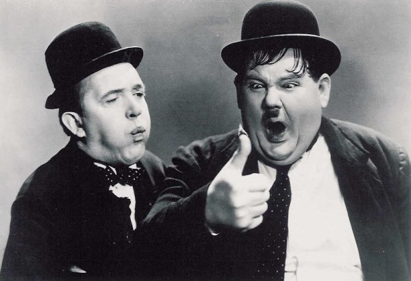     John C. Reilly i Steve Coogan jako Flip i Flap. Zdjęcie z Stan and Ollie