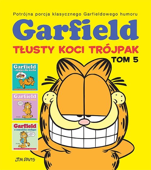 Garfield. Tłusty koci trójpak, tom 5 - okładka