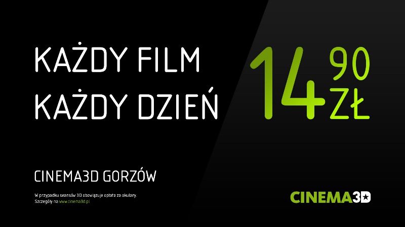 Cinema3D - nowe ceny w Kłodzku i Gorzowie Wielkopolskim