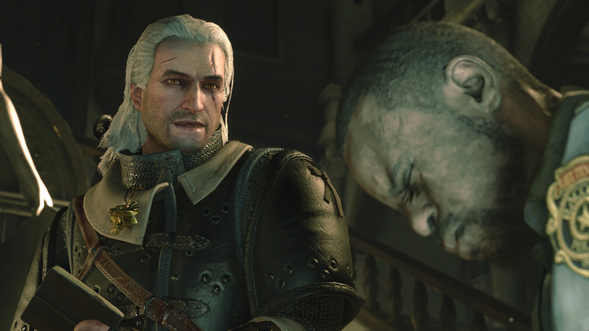 Geralt i Ciri w grze Resident Evil 2