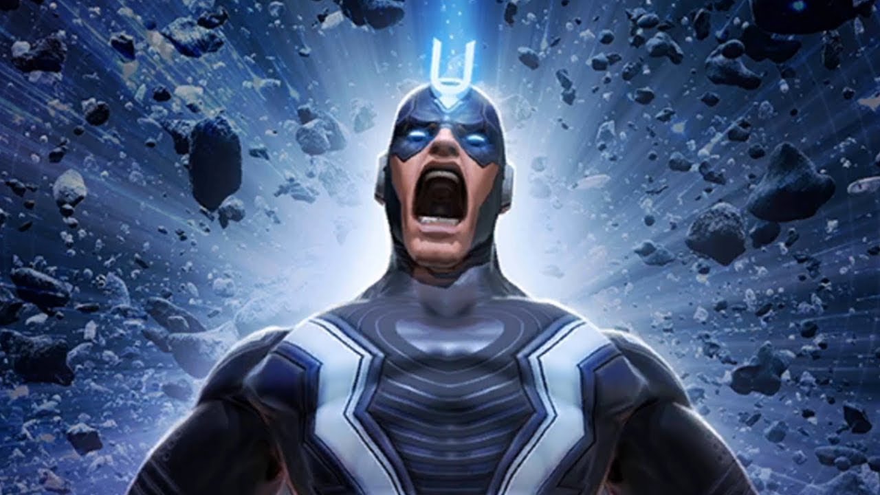 50. Black Bolt - Lider Inhumans. Posiada niewyobrażalną siłę fizyczną, jednak jego największą bronią jest głos – najcichszy szept niszczy miasta, krzyk zaś całe planety. W niektórych komiksach Black Bolt potrafił także manipulować energią i materią, mogąc dowolnie je zmieniać. 