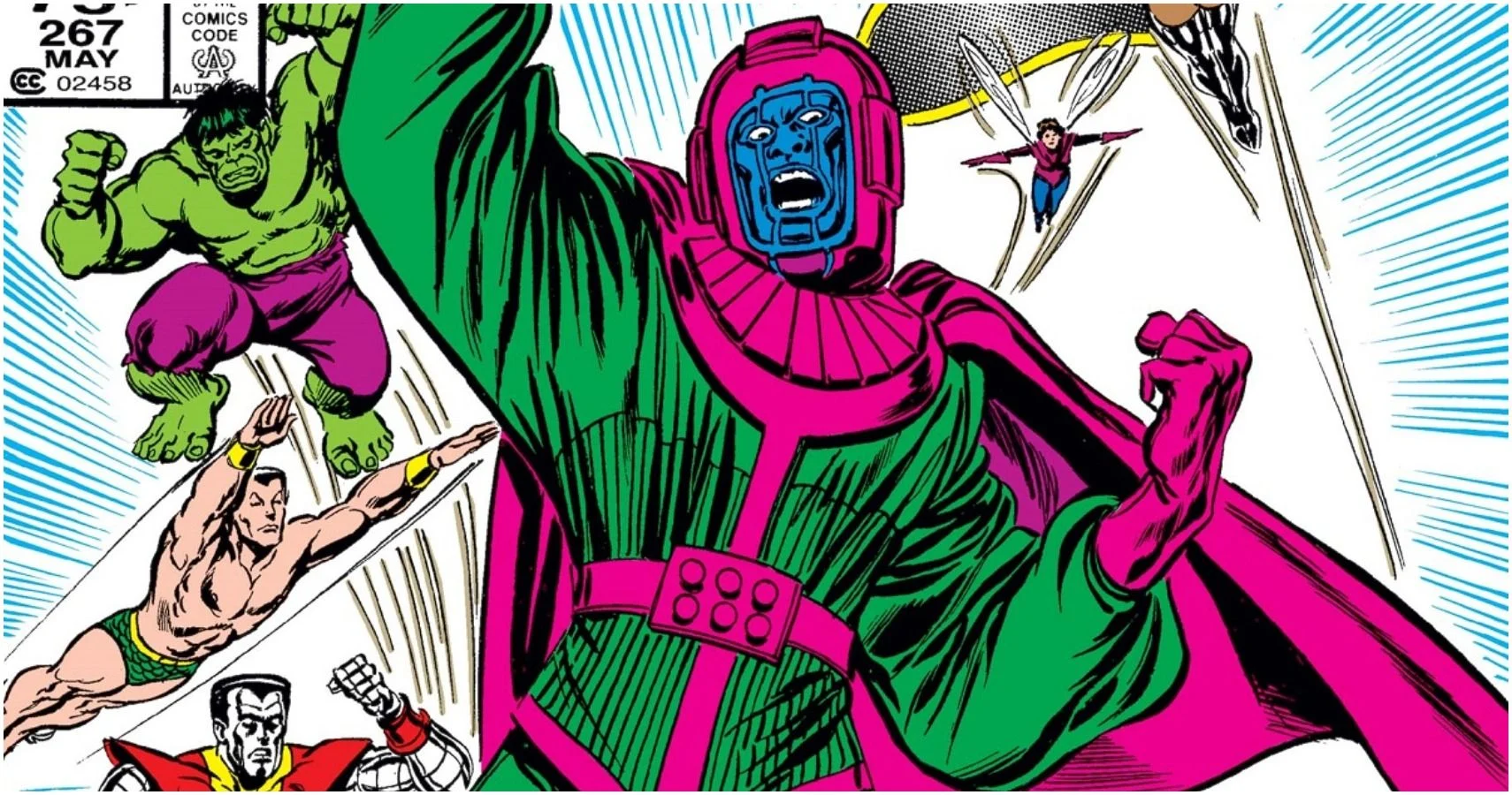 Kluczowym dla zrozumienia znaczenia Kanga Zdobywcy dla uniwersum Marvela zagadnieniem jest to, że w jego przypadku mówimy nie o jednej, a o wielu postaciach, będących de facto różnymi wersjami Kanga. Pod tym przydomkiem w komiksach debiutował on we wrześniu 1964 roku w zeszycie „Avengers #8”, a jego twórcami byli Stan Lee i Jack Kirby. Niecały rok wcześniej w zeszycie „Fantastic Four #19” pojawił się jednak faraon Rama-Tut, inna wersja złoczyńcy. 