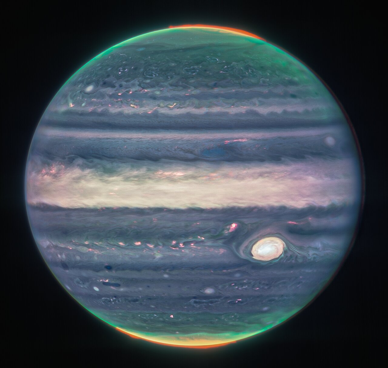 Teleskop Webba - nowe zdjęcia Jowisza (NIRCam)
