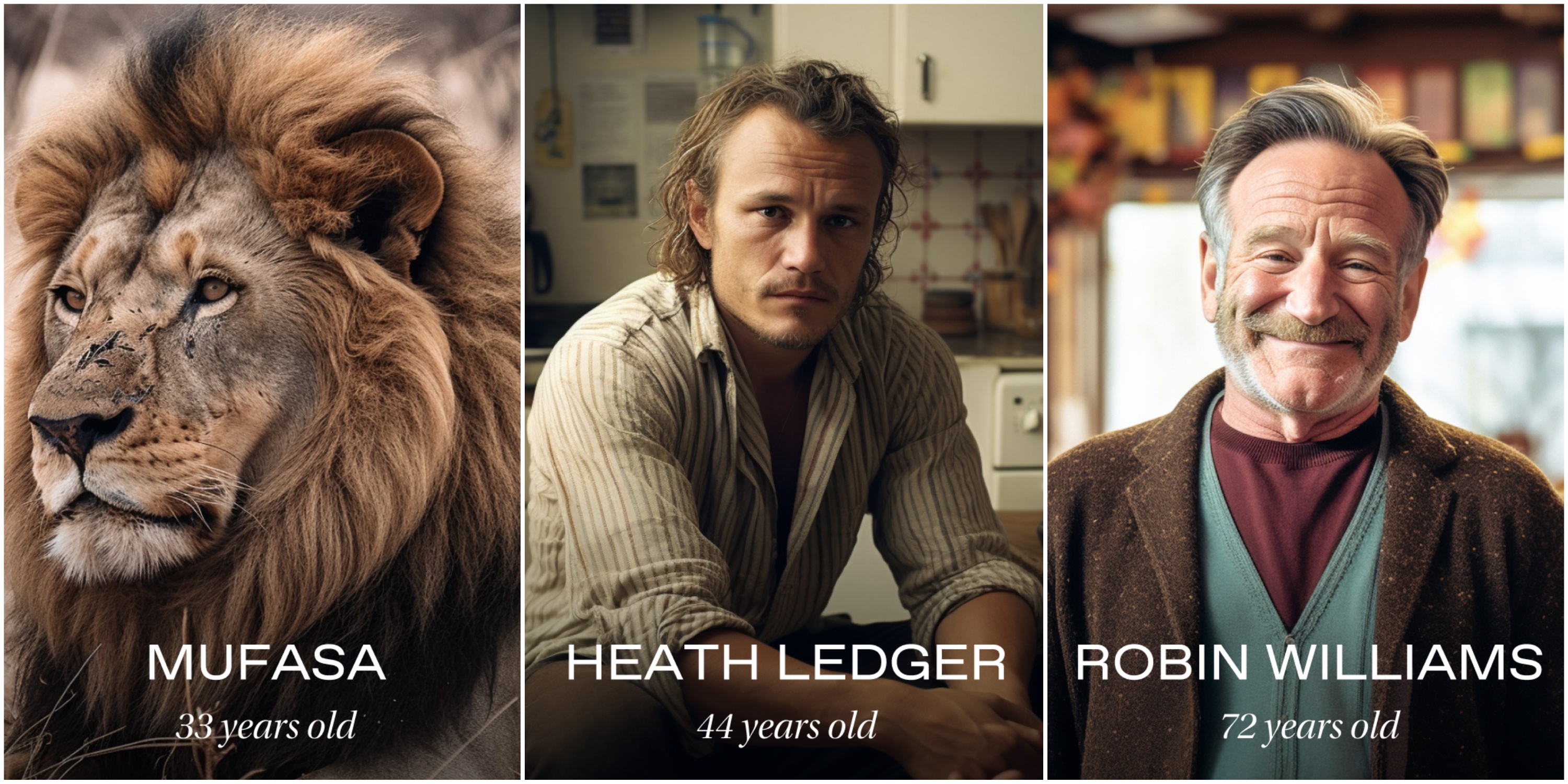     Ci aktorzy i inne ikony zmarli zbyt młodo - tak wyglądaliby dziś. Tą galerią AI naprawdę chwyta za serce