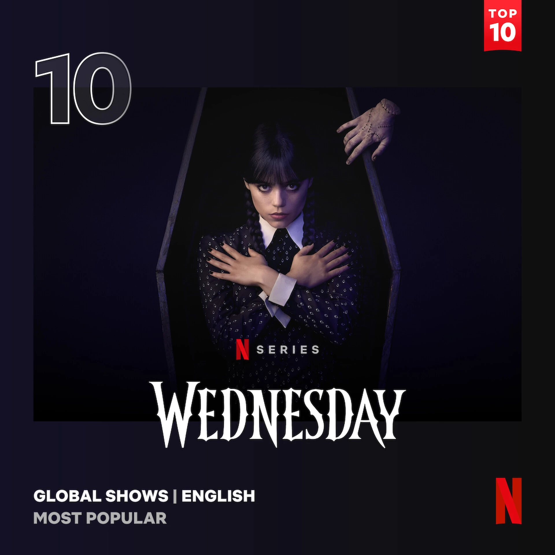 10. Wednesday (2. sezon) - 95,4 mln wyświetleń