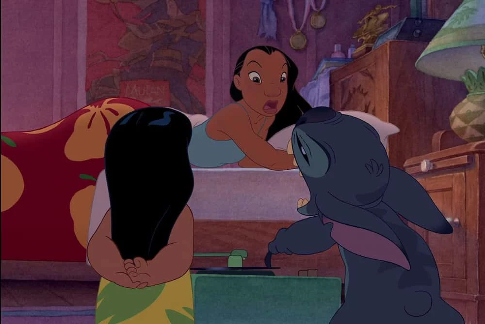 Plakat Mulan (Mulan) w filmie Lilo i Stitch
