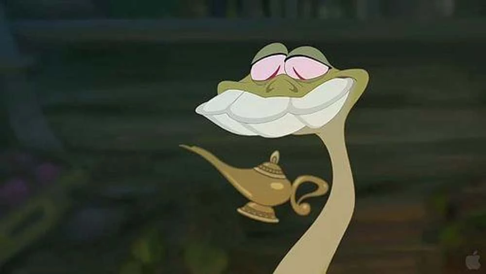 Lampa Dżina (Aladyn) w filmie Księżniczka i Żaba