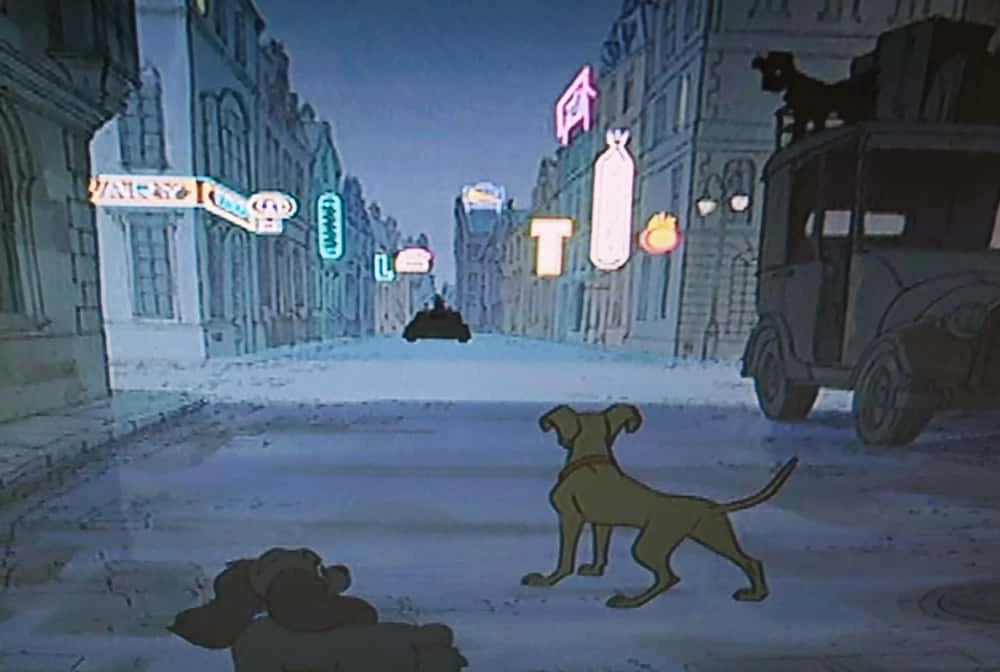 Lady i Tramp (Zakochany kundel) w filmie 101 Dalmatyńczyków