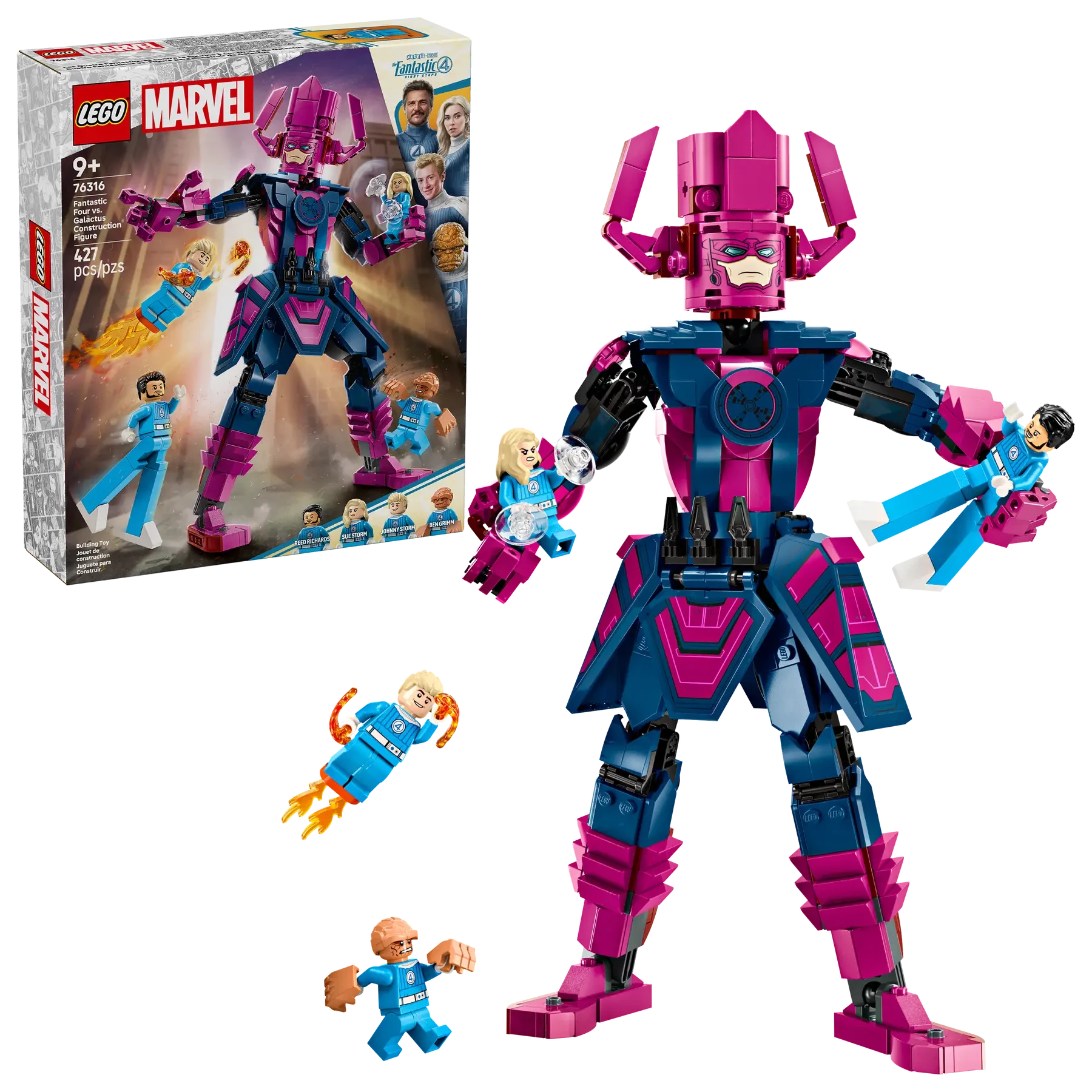 Zestaw LEGO - Marvel: Figurka Fantastycznej Czwórki kontra Galactus