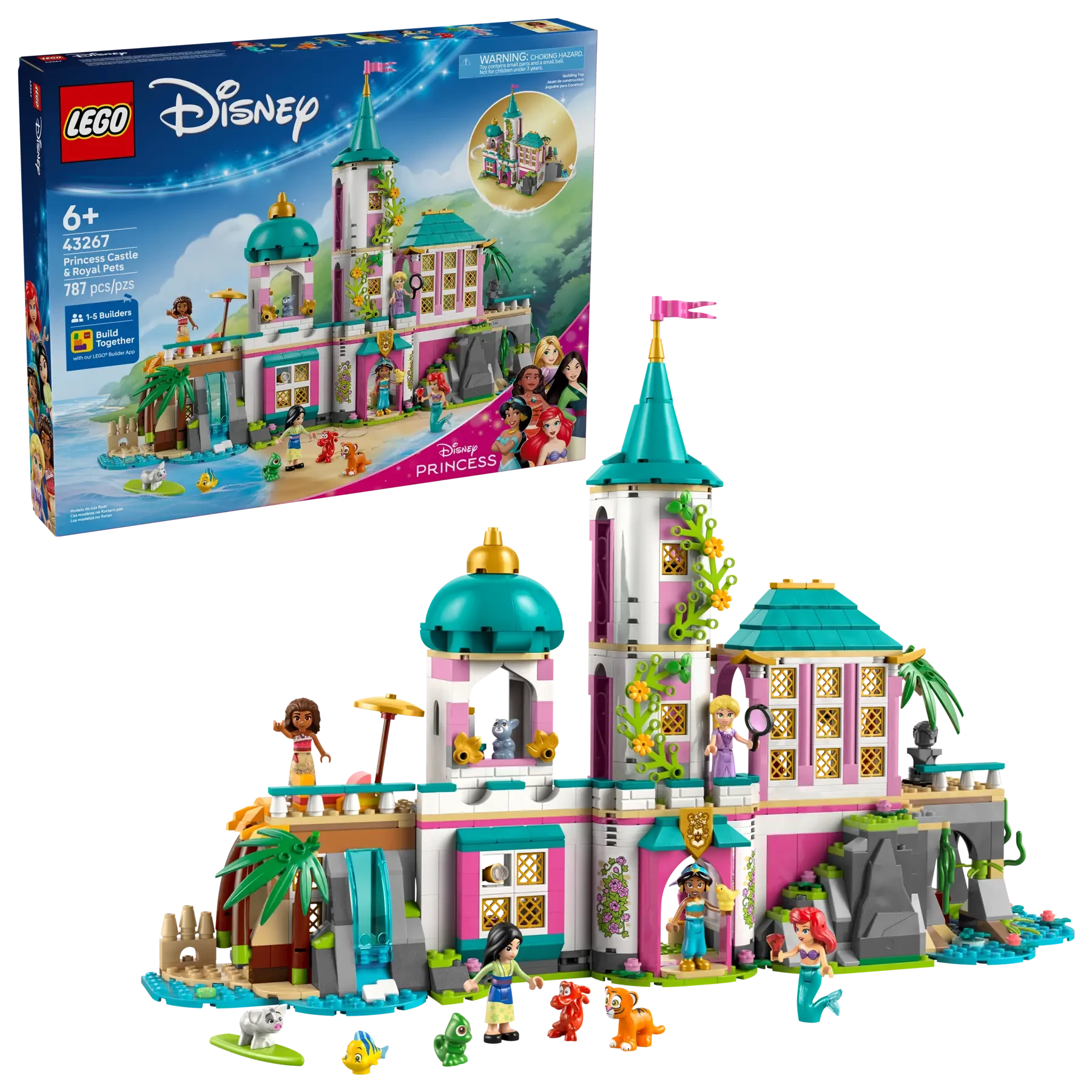 Zestaw LEGO - Disney: Zamek księżniczek i królewskie zwierzaki