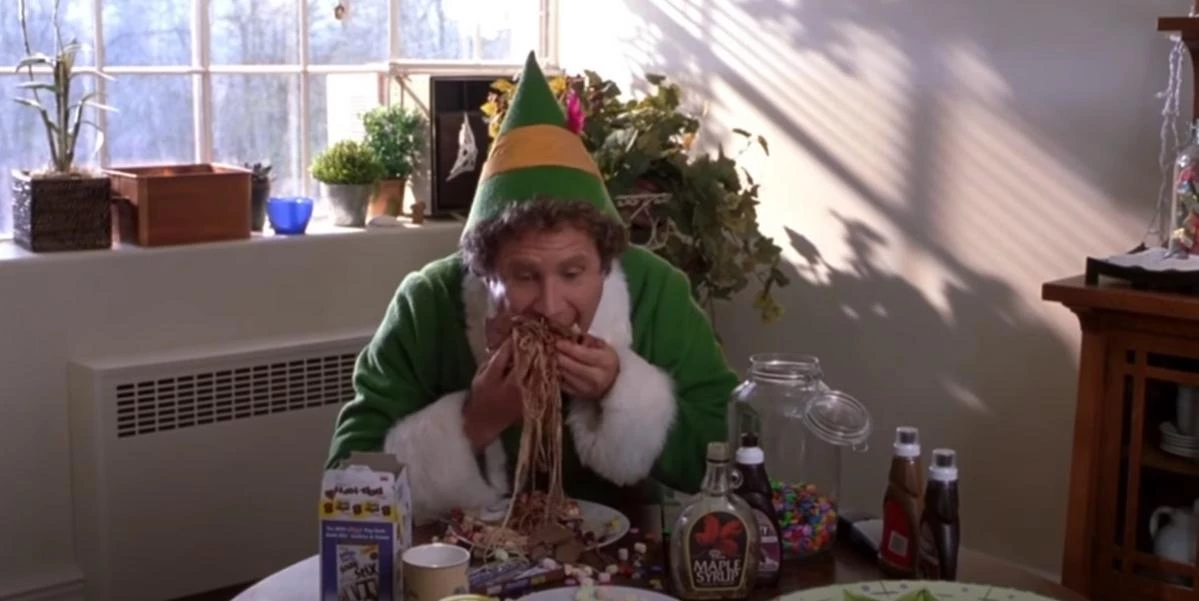Elf (2003) - scena jedzenia spaghetti na śniadanie spowodowała, że Will Ferrell zwymiotował przy próbowaniu mieszanki makaronu i słodyczy. Musiał nakręcić tę scenę dwukrotnie i dostał migreny z powodu dużej ilości cukru, jaką spożył.