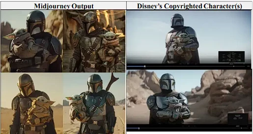 Porównanie Chewbacci z filmów i wygenerowanego przez Midjourney