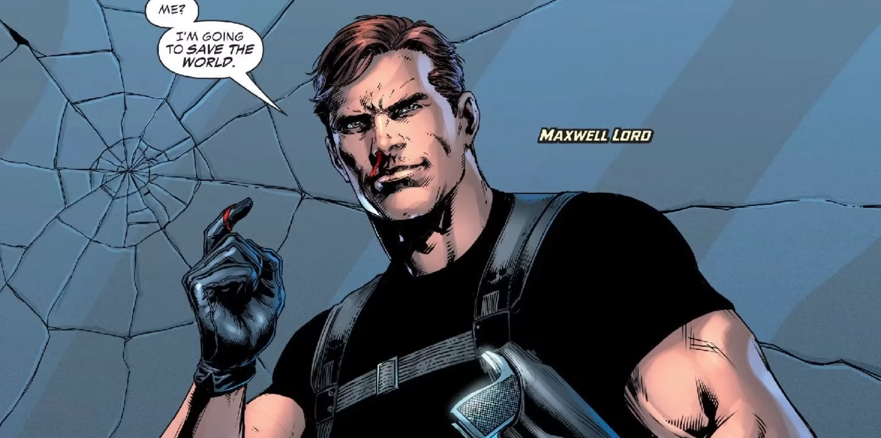 Maxwell Lord – założyciel Justice Gang, który mimo braku nadludzkich mocy uważany może być za równorzędnego największym bohaterom.