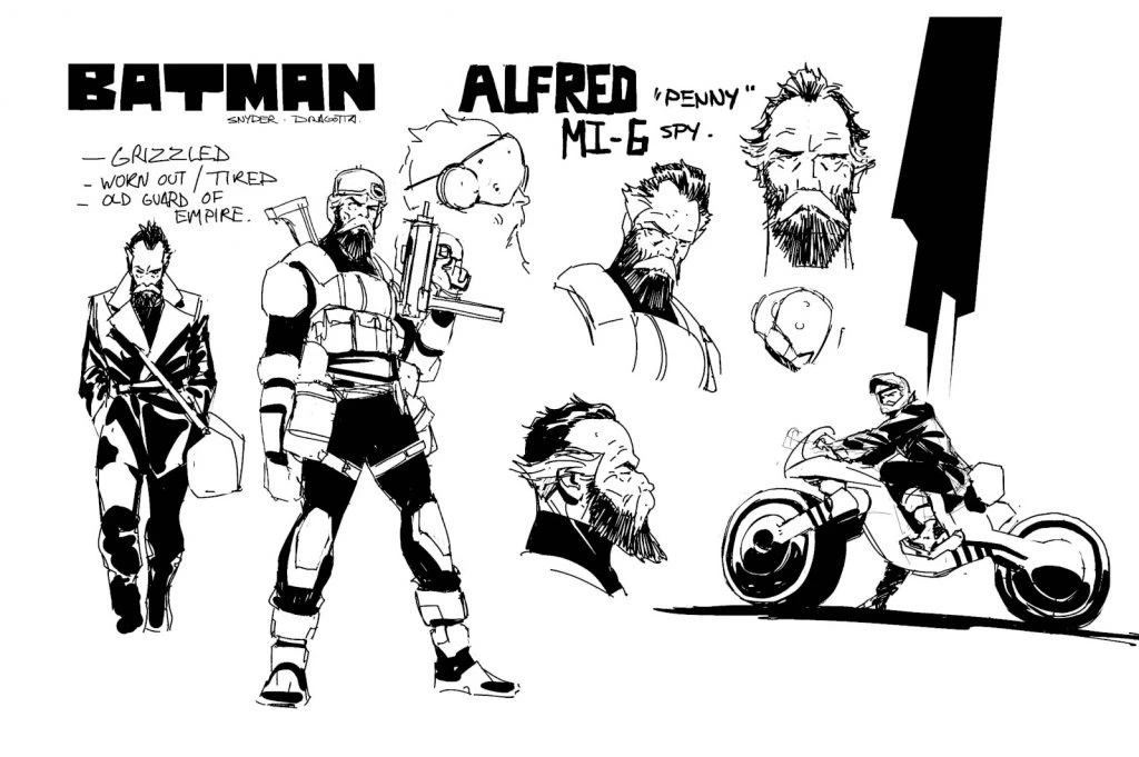 Absolute Batman - szkice koncepcyjne (Alfred)
