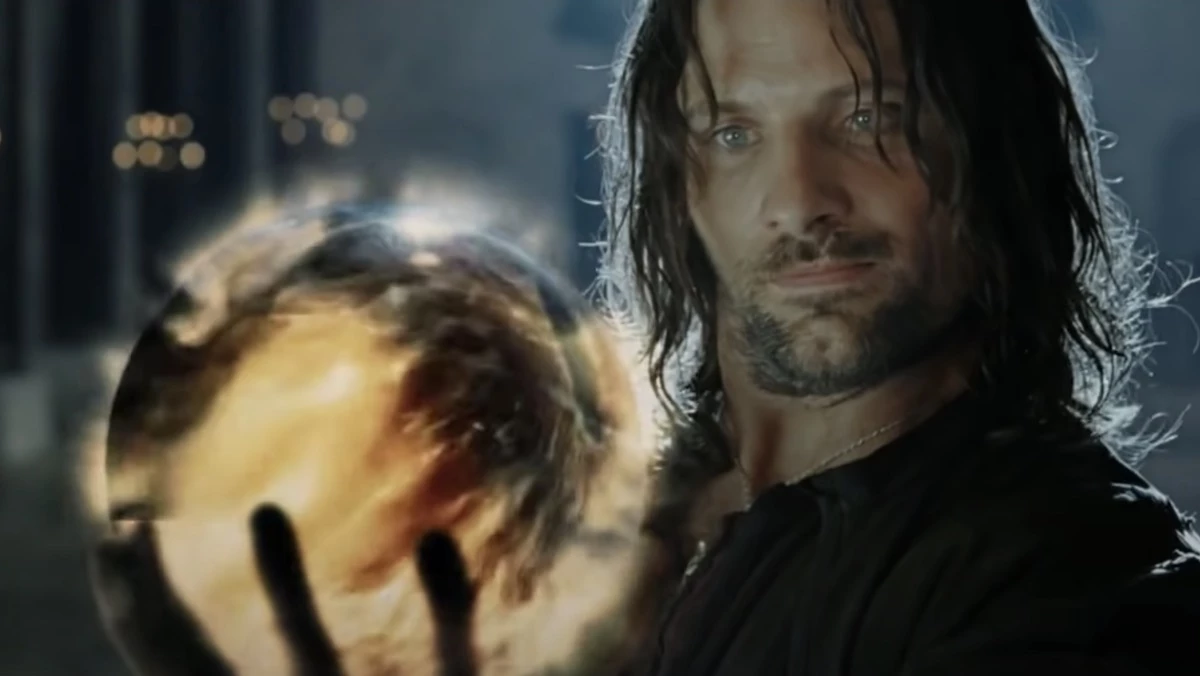 7. Aragorn konfrontuje się z Sauronem przez palantir