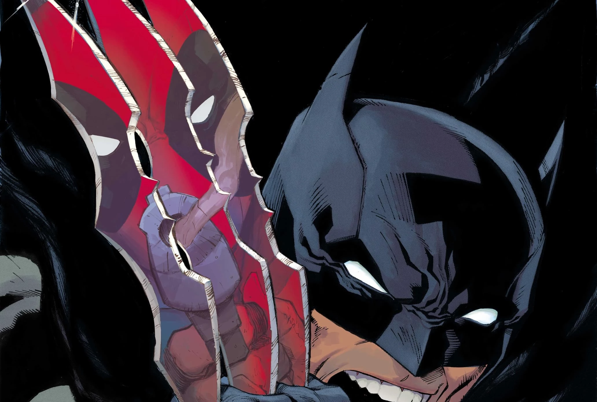 Alternatywne okładki crossovera Deadpoola i Batmana. Co za fantastyczne nawiązania!