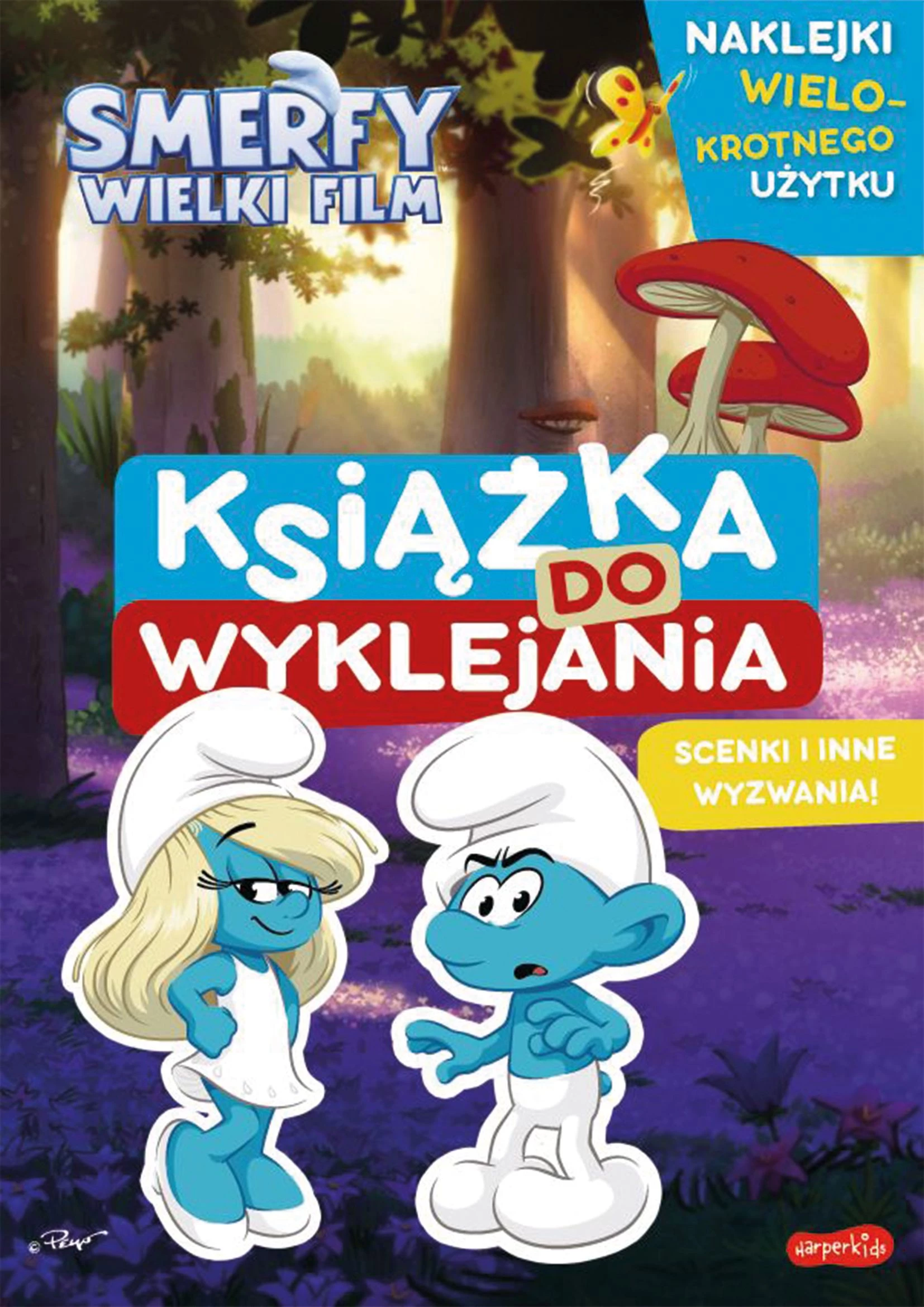Smerfy. Wielki Film. Książka do wyklejania - okładka