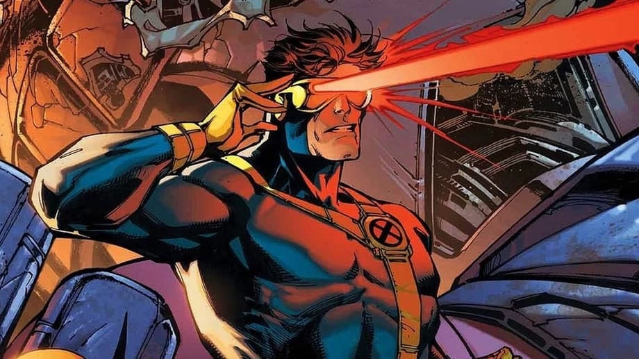 Grafika wyraźnie sugeruje, że X-Meni w filmie będą nosić znane z komiksów, żółto-niebieskie stroje, co widać najlepiej na przykładzie Cyklopa – zauważmy również, że kostium po raz pierwszy w swojej filmowej historii dostanie Mysique.