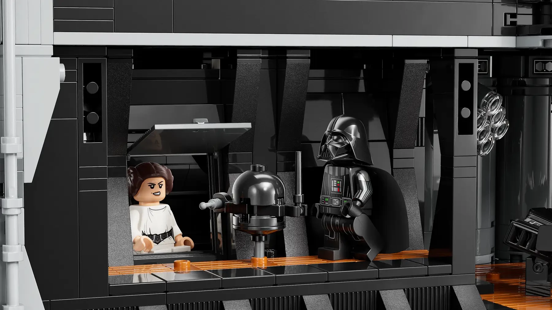 Gwiazda Śmierci z LEGO - Leia i Darth Vader