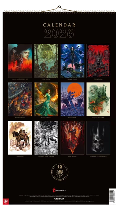 The Witcher 3: Wild Hunt 10th Anniversary Calendar 2026