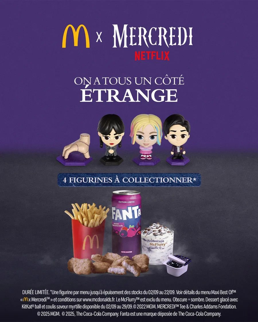 Grafika promująca zestaw Wednesday w McDonald's