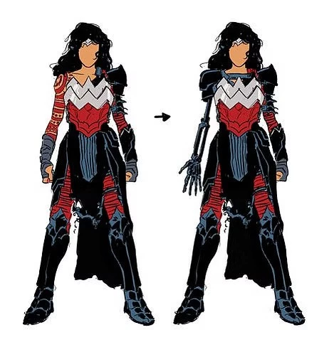 Absolute Wonder Woman - szkice koncepcyjne Zatanny, Hadesa i Persefony