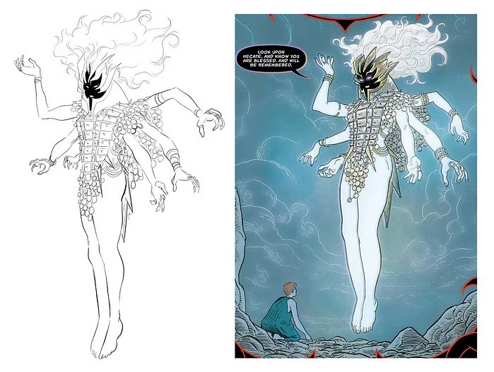 Absolute Wonder Woman - szkice koncepcyjne Zatanny, Hadesa i Persefony