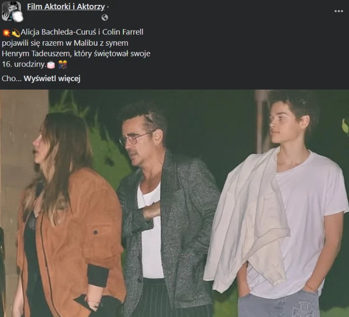 Colin Farrell na zdjęciu z synem