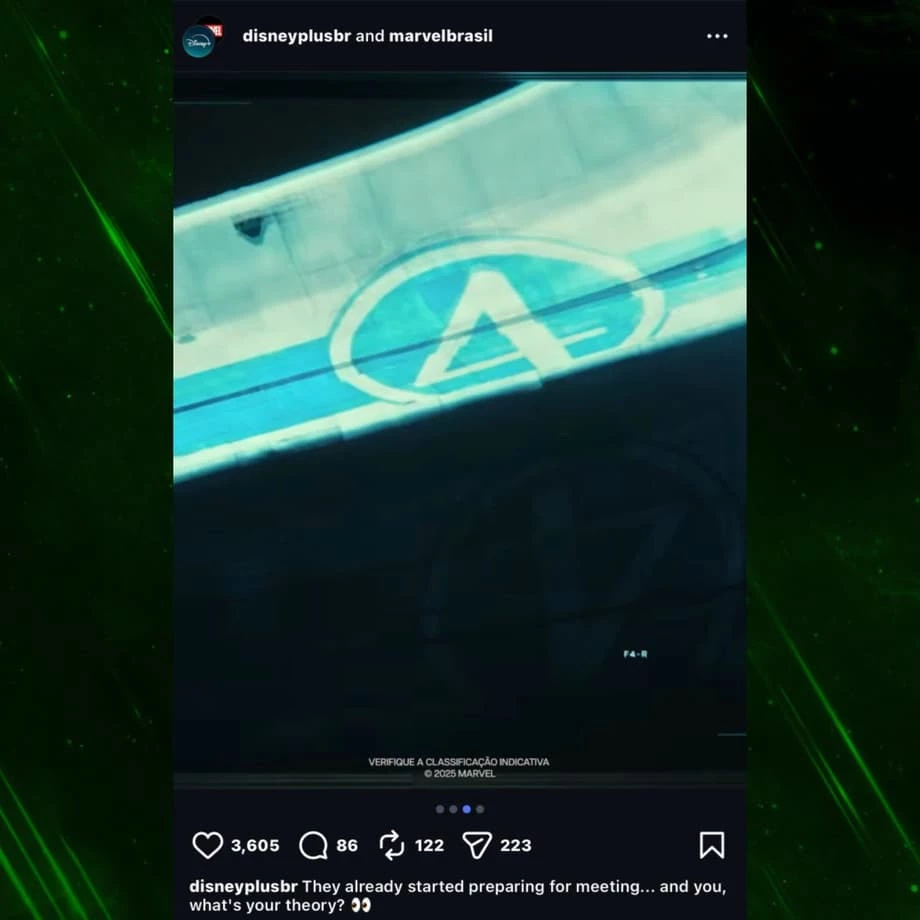 Materiał promujący Doomsday od brazylijskiego oddziału Disney+